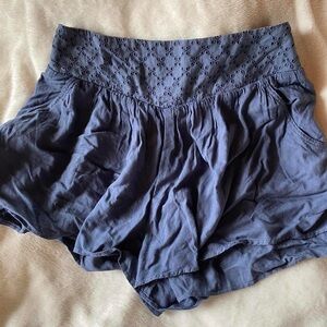 American Eagle Navy Blue Flowy Shorts
